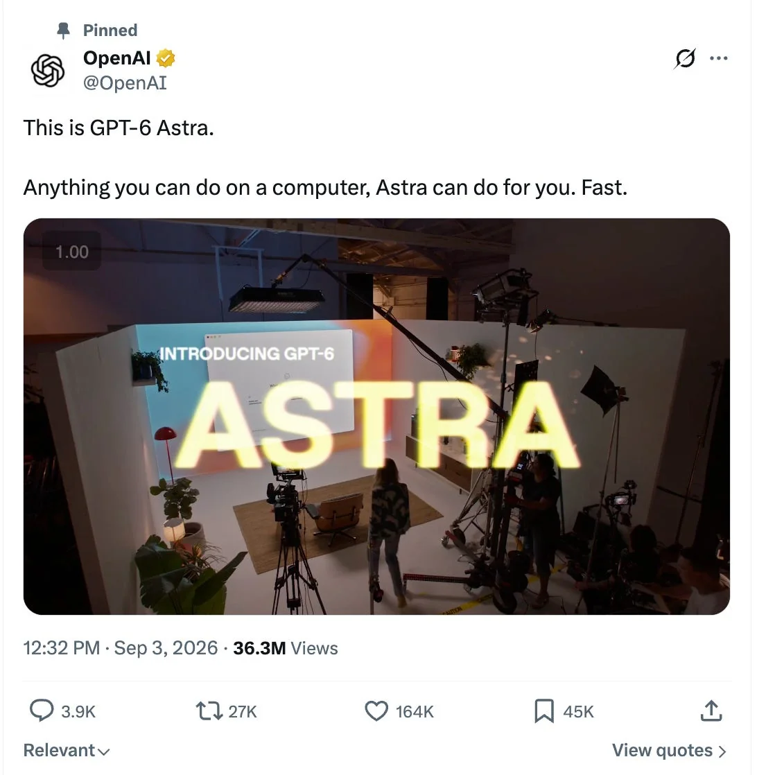 [AINews] GPT-6 Astra: OpenAI’s biggest LLM launch of all time